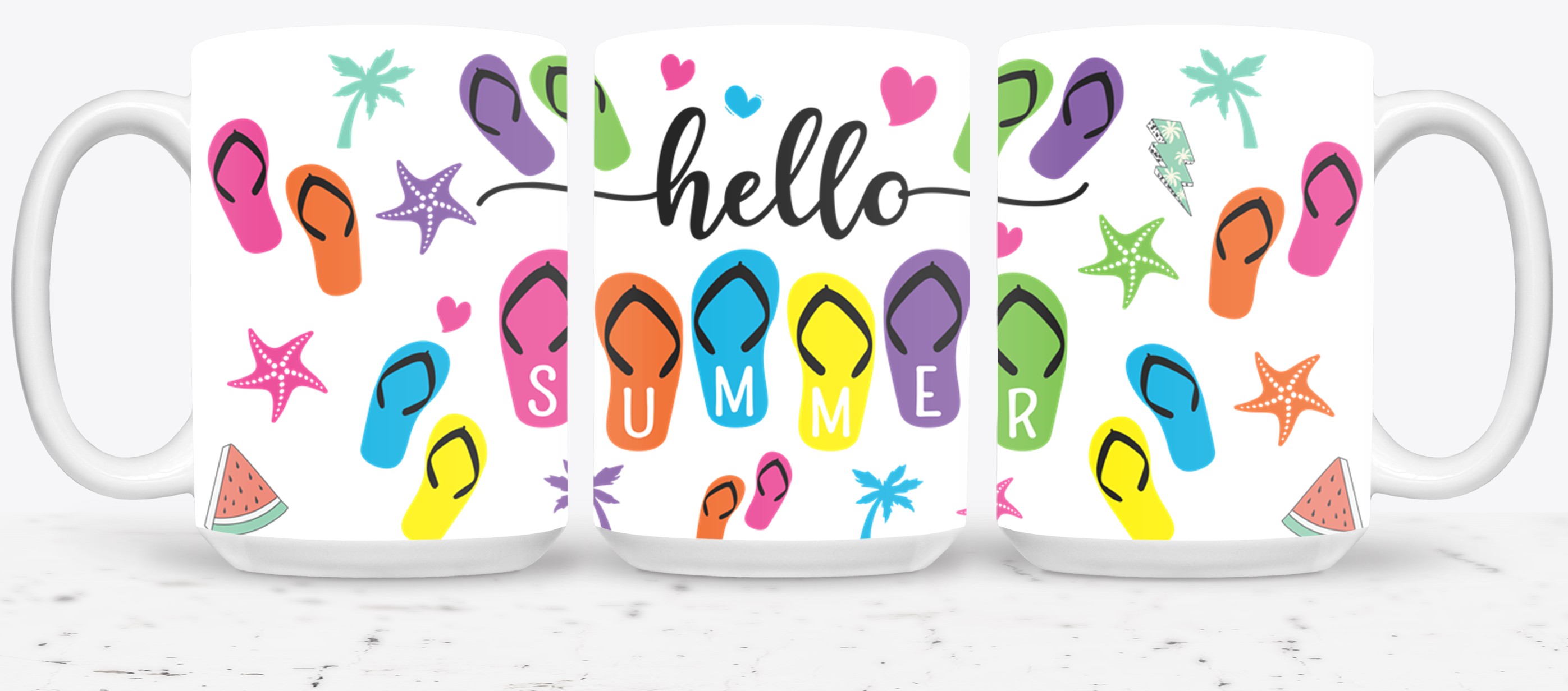 Hello Summer Flip Flops-10641